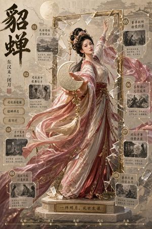 Diao Chan 3D Broken Frame Files Poster Preview Image