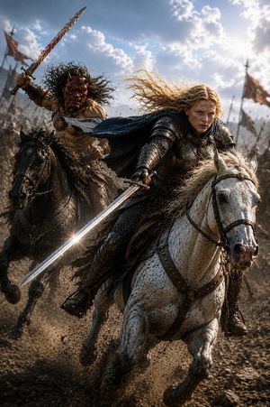 Cavalry Knights and Barbarian Charge Preview Image