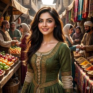 Medieval market portrait preview image