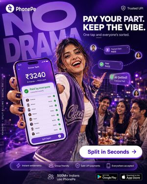 PhonePe bill-sharing party ad preview image
