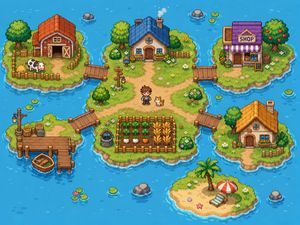 温馨像素农场海岛村庄 preview image