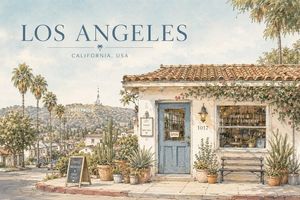 Watercolor City Travel Poster Preview Image