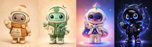 Cute AI mascot lineup preview image