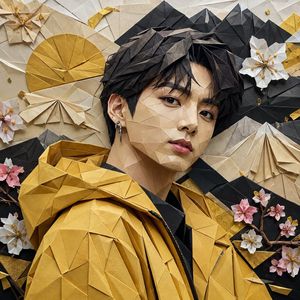 折纸风格 K-Pop 偶像肖像 preview image