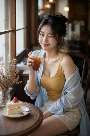 Mosaic-patterned cafe cake portrait preview image