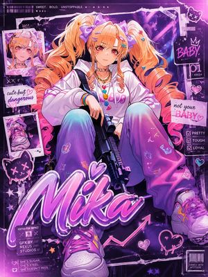 Scrapbook style anime GFX poster preview image