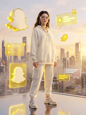 Luxury Snapchat neon fashion portrait preview image