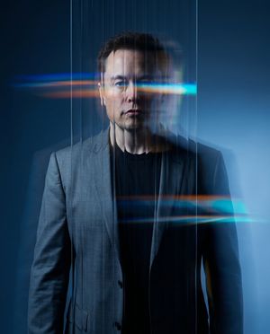 Preview image of a concept portrait made of refracting glass