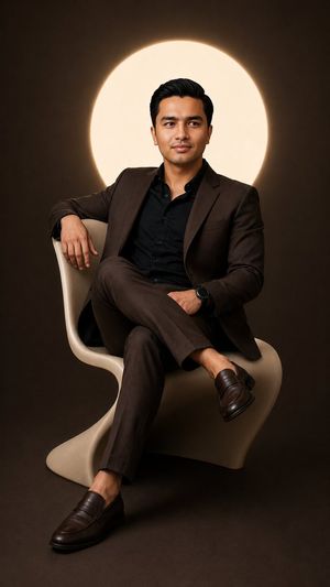 Film-quality studio portrait in a suit - preview image