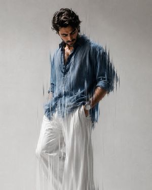Dynamic minimalist fashion portrait preview image