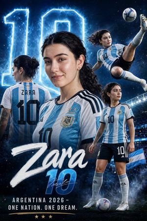 Cinematic-quality football star poster preview image