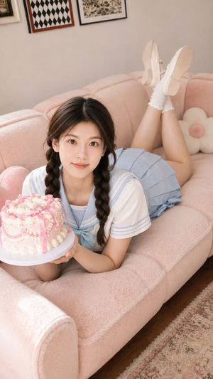 Soft JK style cake portrait preview image