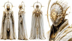 Sci-fi interstellar traveler character design preview image