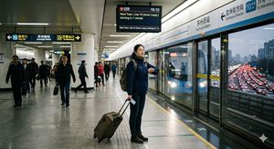 Morning rush hour comparison between subway and surface transportation (preview image)