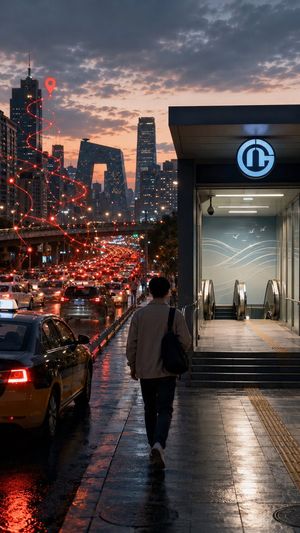 Preview image of commuting on the Beijing subway in the rain