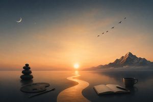 Surreal Sunset Creative Workspace Preview Image