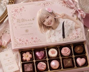 Luxury pink chocolate gift box preview image