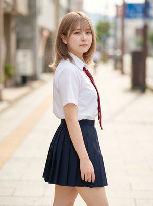 School uniform street style (face obscured) preview image