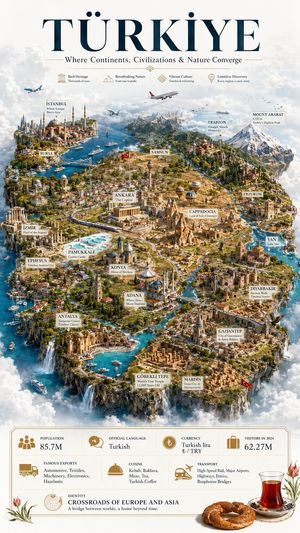 Turkish floating island travel poster preview image