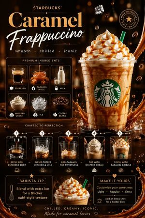 Luxury Caramel Frappuccino poster preview image