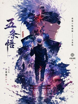 Gojo Satoru Anime Promotional Poster Preview Image