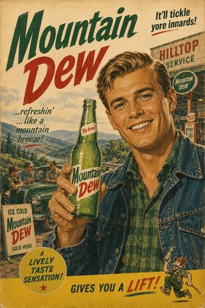 1960s retro advertising poster preview image