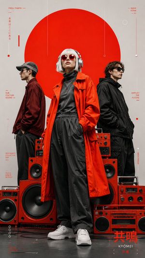 avant-garde electronic music poster preview image