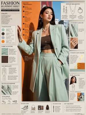 Fashion editor blueprint design draft preview image