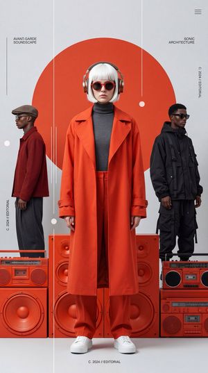 Avant-garde electronic music poster preview image