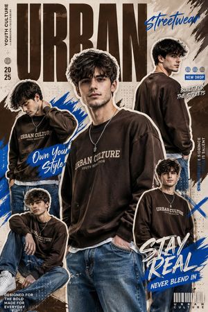 Urban street style collage poster system preview image