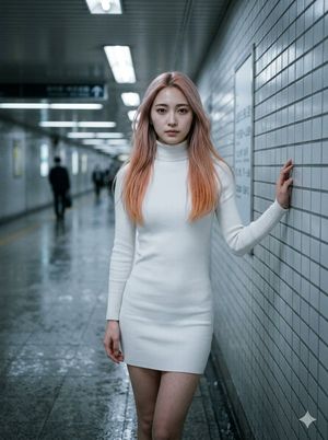 Morning subway fashion portrait preview image