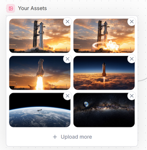 Space Asset Library UI preview image
