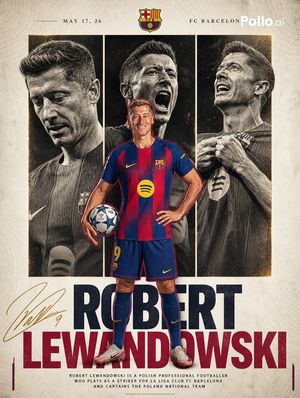 FC Barcelona Lewandowski poster preview image