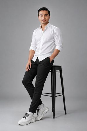 Clean studio fashion portrait preview image