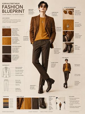 Korean street style fashion blueprint preview image