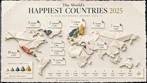 Origami-style global infographic preview image