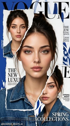 Luxury Vogue fashion magazine poster preview image