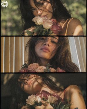 Cinematic Romantic Floral Portrait Preview Image