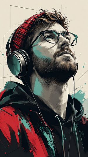Pop Art Style Vector Portrait Preview Image