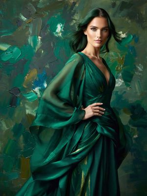 Emerald Couture Seasonal Portrait Preview Image