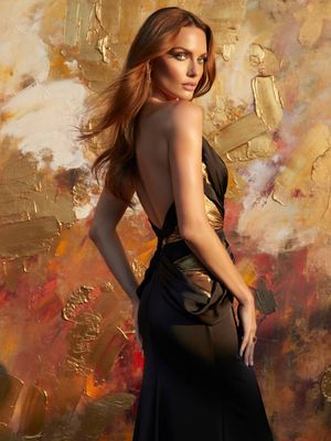A stunning backless dress portrait preview image
