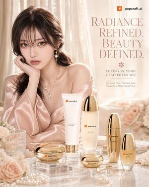 Luxury skincare product advertising preview image