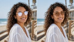 Eyeglasses glare removal comparison preview image
