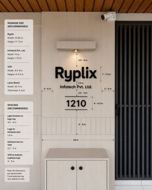 Office signage size preview image