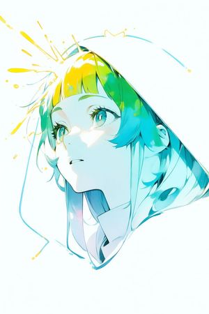 Abstract watercolor anime poster preview image