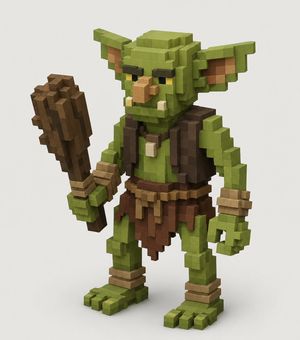 Voxel Goblin Warrior preview image