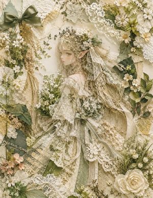 Textile Collage Fairy Girl Preview Image