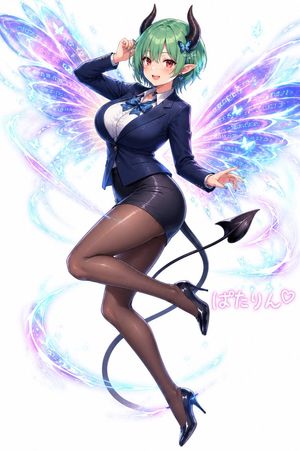 Anime-style Fairy Demon Office Poster Preview Image