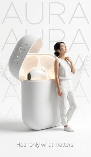 Minimalist technology advertising poster preview image