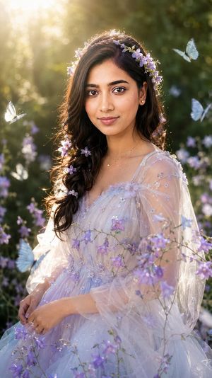 Realistic style garden fairy portrait preview image